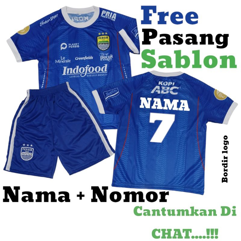 Setelan Jersey Sepak Bola Anak-anak PERSIB/SETelan Jersey PERSIB Bandung