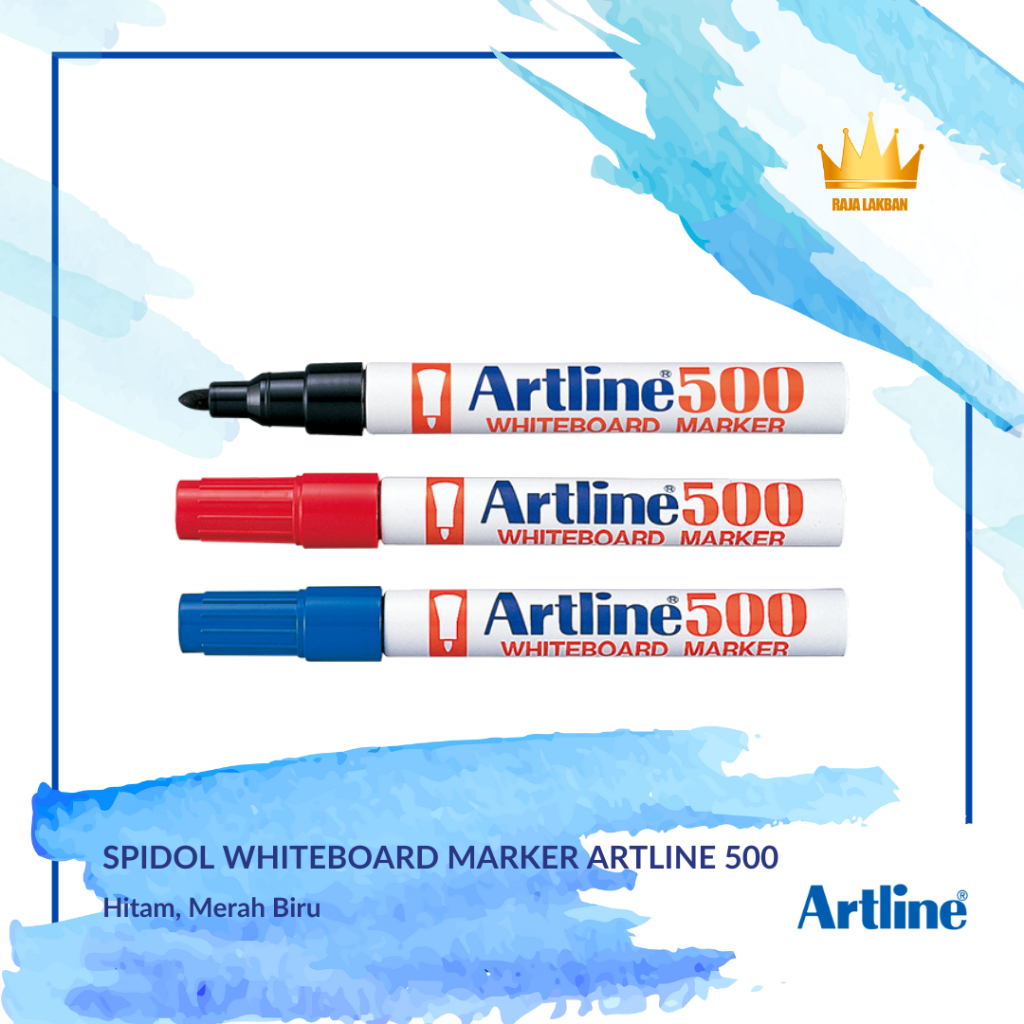 

Spidol Papan Tulis Whiteboard Artline 500/ 2.0mm/ Hitam - Merah - Biru - Pcs