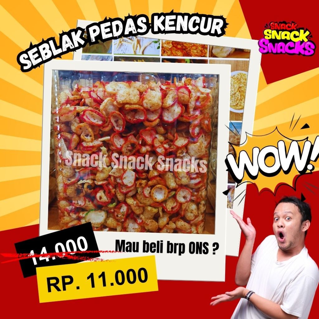 

SS SNACKS | KRUPUK SEBLAK KENCUR |CAMILAN MURAH DAN BERKUALITAS