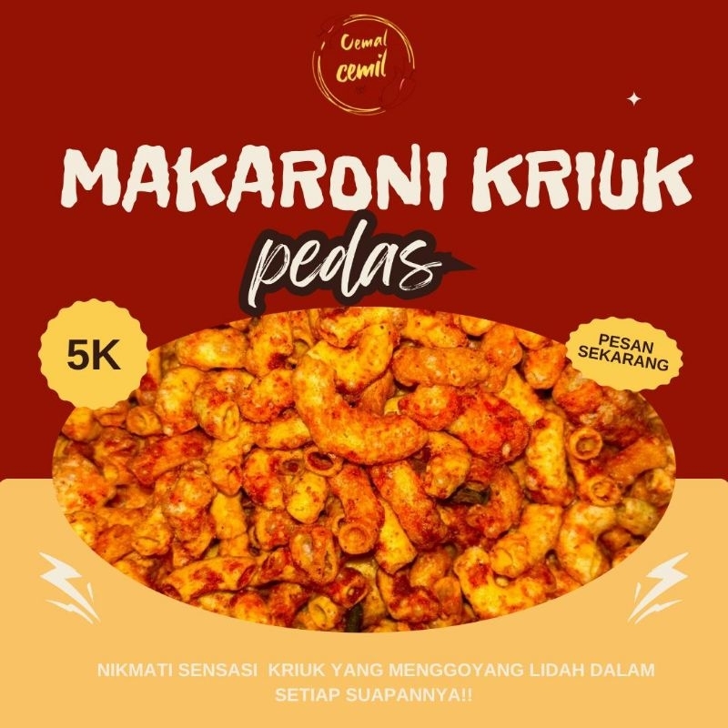 

Makaroni Kriuk/Makaroni Kriuh/Makaroni Cikruh pedas Daun Jeruk 80g