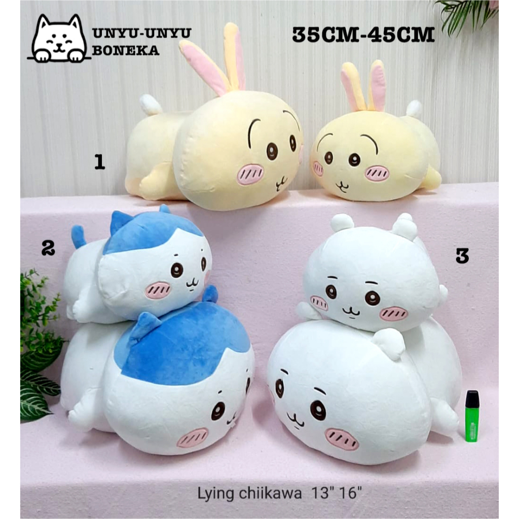 boneka lying bantal chiikawa kacamata mewah miniso chiikawa Chiikawa Usagi Hachiware