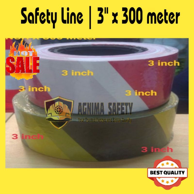 

AgnimaSafety ReadyStock Safety Line | Pembatas Area Kerja | Police Line | Merah-Putih, Kuning Hitam | 3"x 300 meter | ISG
