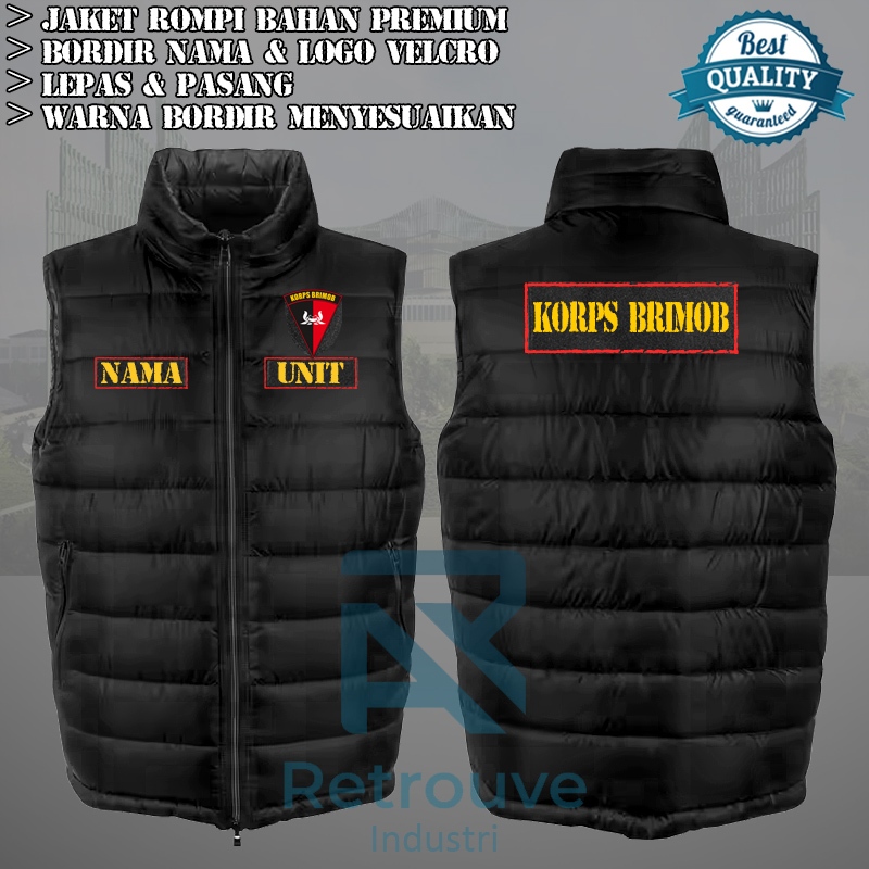 (Premium) Jaket Rompi Korps Brimob / Rompi Gelembung / Vest Tactical / Vest Outdoor