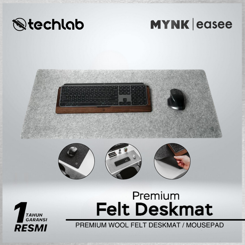 easee Premium Wool Felt Deskmat / Large Deskpad / Mousepad Felt