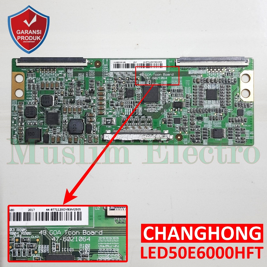 Tcon LED TV CHANGHONG LED50E6000HFT 50E6000HFT 50E6000 49 GOA Tcon Board 47-6021064