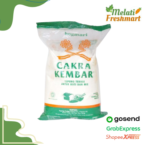 

Tepung Terigu Cakra Kembar 1kg - Melati Freshmart
