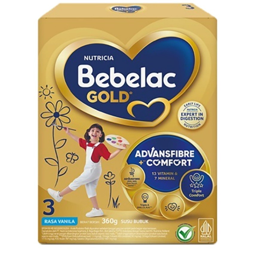 

Bebelac Gold 3 Susu Bubuk Pertumbuhan Anak Vanila 360 g