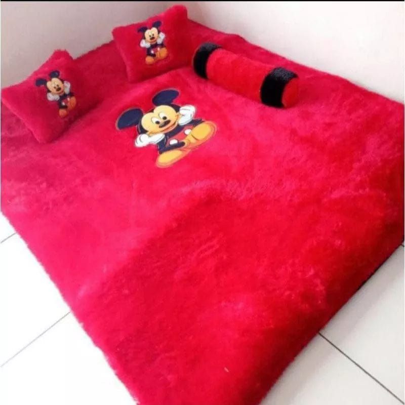 Kasur surpet bulu rasfur lembut berkarakter motiv lucu