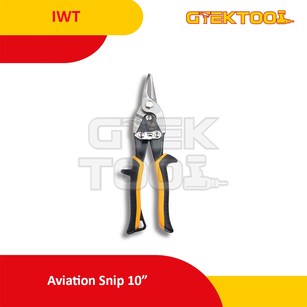 IWT Gunting Seng 10" Lurus Aviation Snip Straight 10 Inch Besi Holo Plat Baja Ringan Galvalum