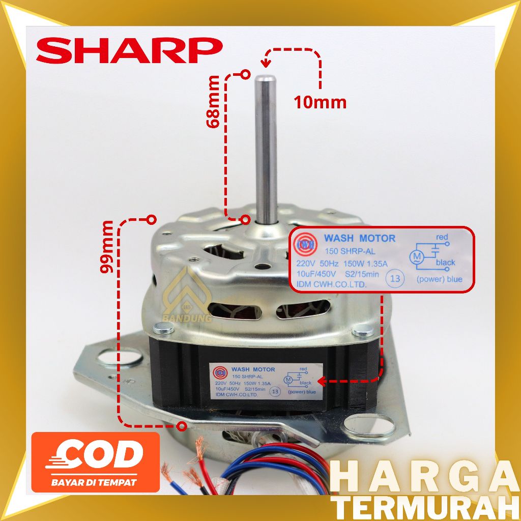 DINAMO WASH MESIN CUCI SHARP | TELARIS DINAMO PENCUCI MESIN CUCI SHARP | DINAMO PEMBILAS MESIN CUCI 