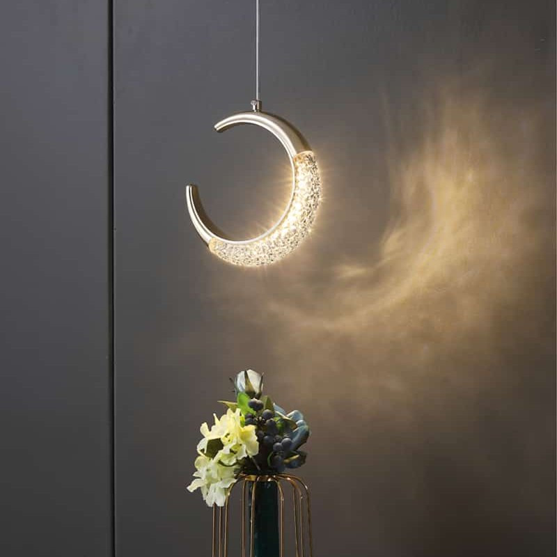 Lampu Hias susun Gantung Led Bulan sabit Nakas Nordic modern Minimalis elegan lighting living dining