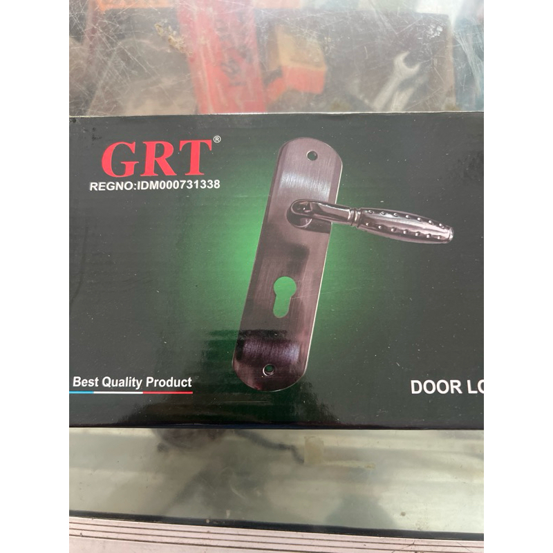 SLOT GANGGANG KUNCI PINTU RUMAH UKURAN TANGGUNG STAINLESS 1SET LENGKAP GAGANG KOTAK