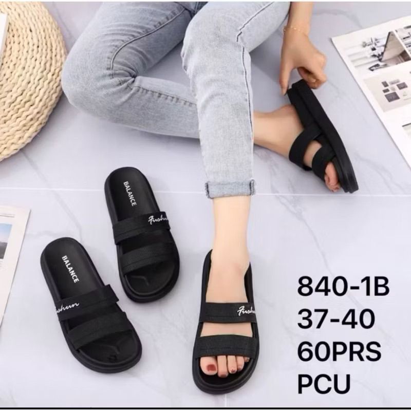 840 1B Sendal Jelly tali 2 sandal jelly import sandal balance sandal daily