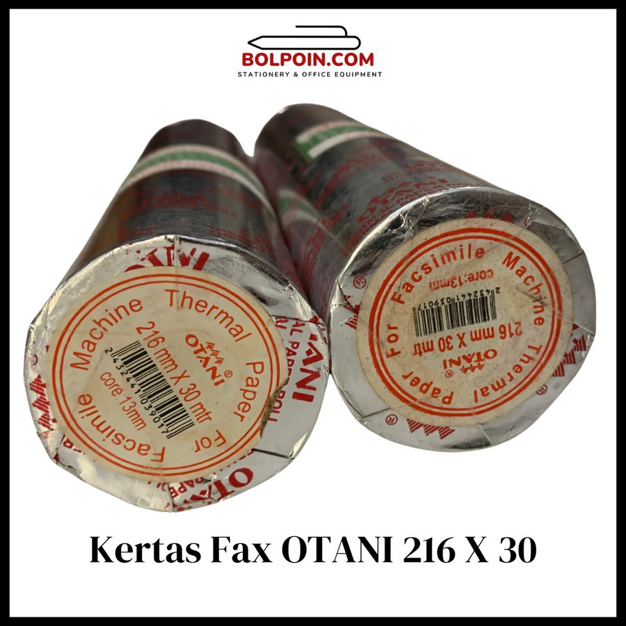 

Kertas Fax 216x30 OTANI Kertas Thermal Paper Roll JAYA 216x30 Kertas Print Thermal (1 roll)