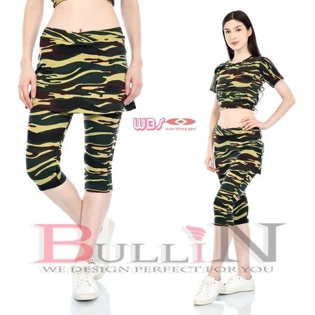 Celana Senam rok Pendek Army | Celana Olahraga Wanita Jumbo