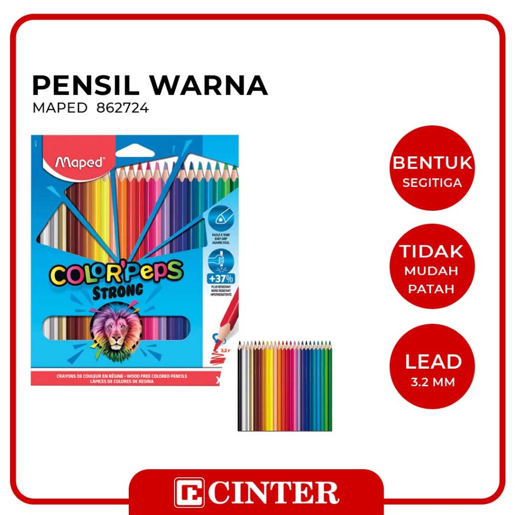 

MAPED - PEWARNA / PENSIL KAYU WARNA / PENSIL WARNA / PENCIL COLOR PEPS STRONG 24W 862724
