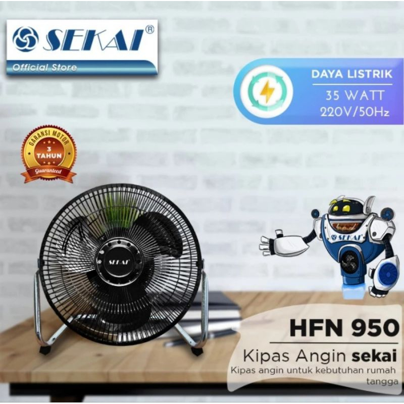 Kipas Angin Meja 9" HFN 950 Desk Fan Sekai 9inch HFN950
