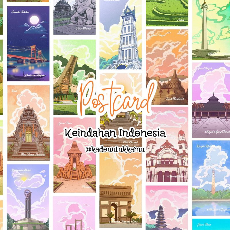 

POSTCARD Keindahan Indonesia (Kartu Ilustrasi Landscape Kota)