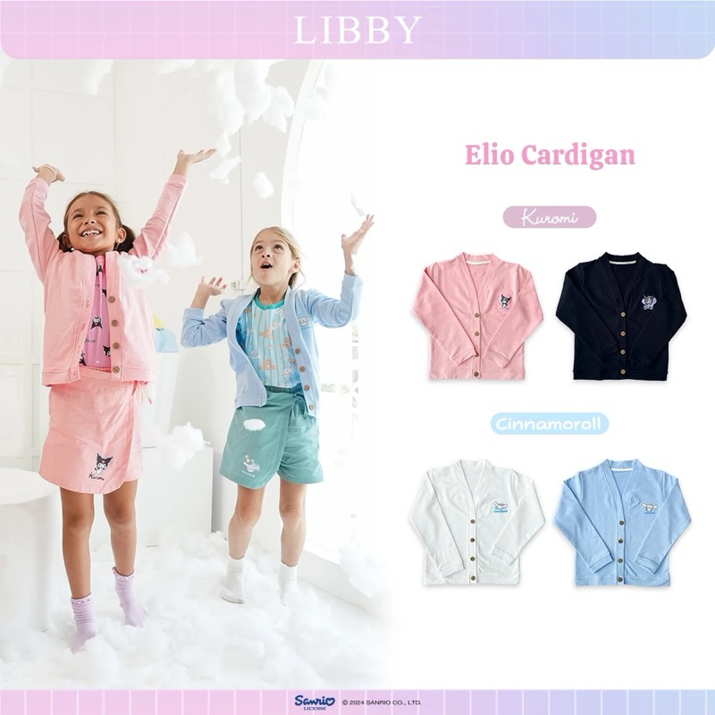 Libby x Sanrio Cardigan Anak Perempuan / Libby Cardigan Polos