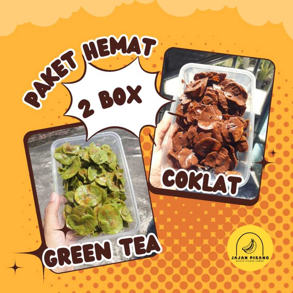 

jajanpisang - Paket Hemat 2 box KRIPIK PISANG LUMER COKLAT berat 300grm/thinwal 500ml all varian