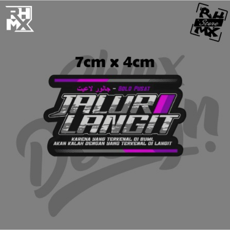 sticker JALUR LANGIT racing pack motor viral terbaru stiker jalur langit vinyl stiker list sponsor s