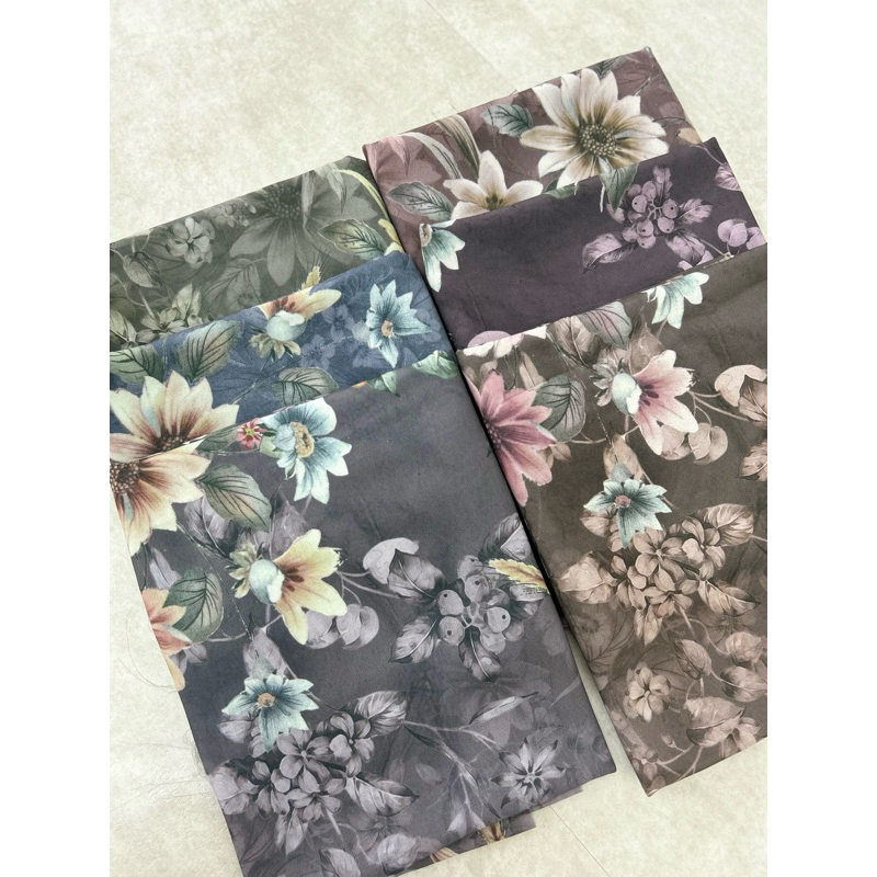 Kain Sifon Print Motif Bunga