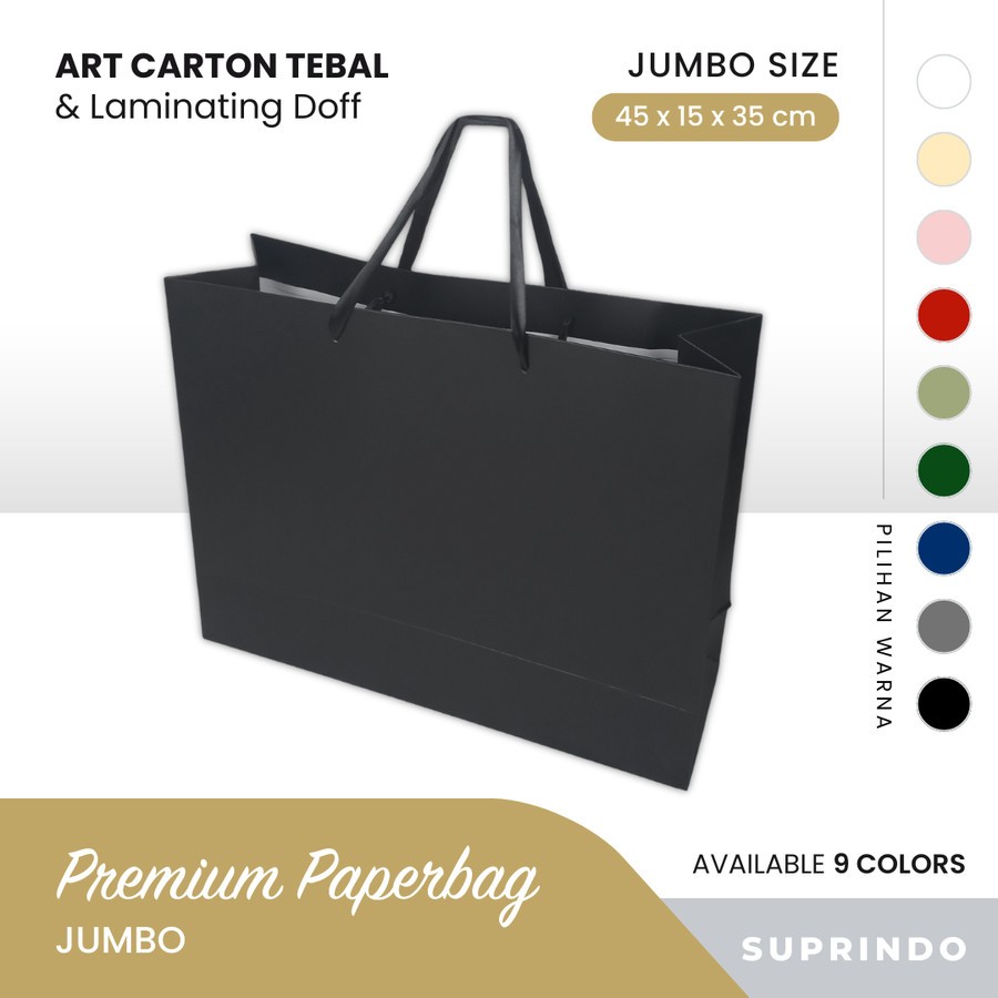 

Premium Paper Bag JUMBO Uk. 45 x15 x 35 cm