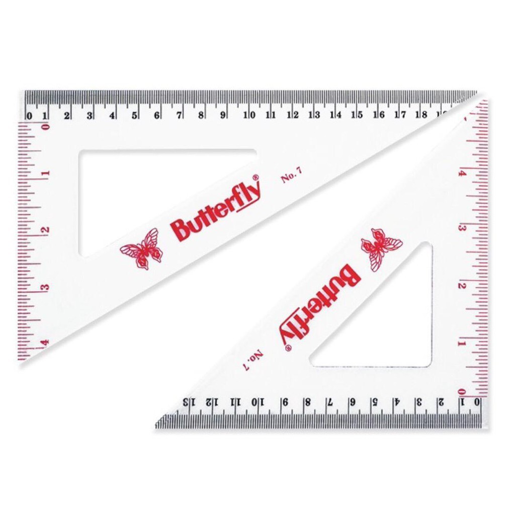 

PENGGARIS / GARISAN BUTTERFLY RULER SEGITIGA SET ISI 2