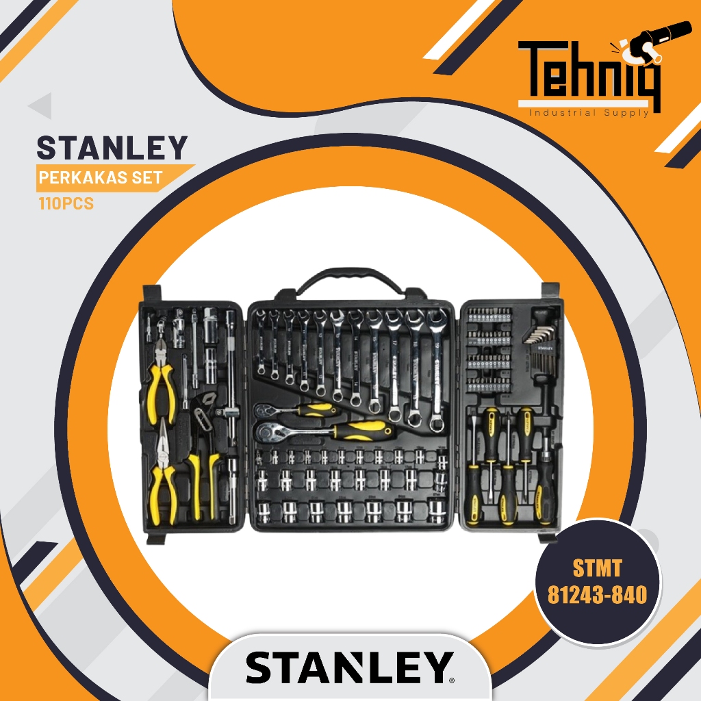 Stanley Alat Perkakas Set 110pcs STMT81243-840 / Hand Tools Multi Set Stanley