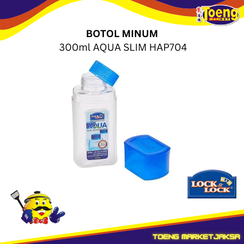 BOTOL MINUM / WATER BOTTLE 300ml AQUA SLIM HAP704 LOCK & LOCK
