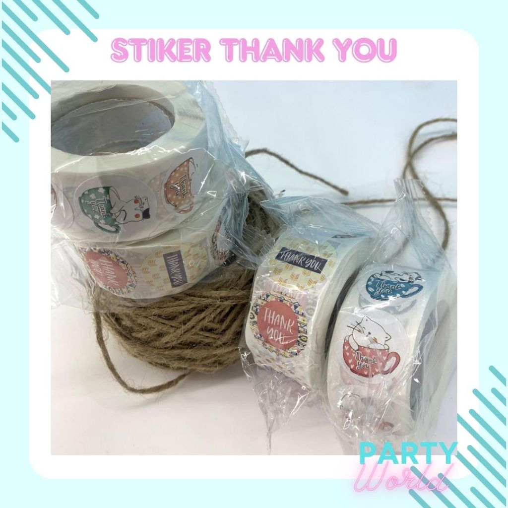 

Sticker Thank You Roll Isi 500Pcs Stiker Terima Kasih Label Roll