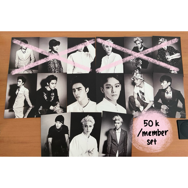 EXO OVERDOSE POSTCARD Suho baekhyun chen chanyeol d.o sehun kai xiumin lay luhan tao photocard