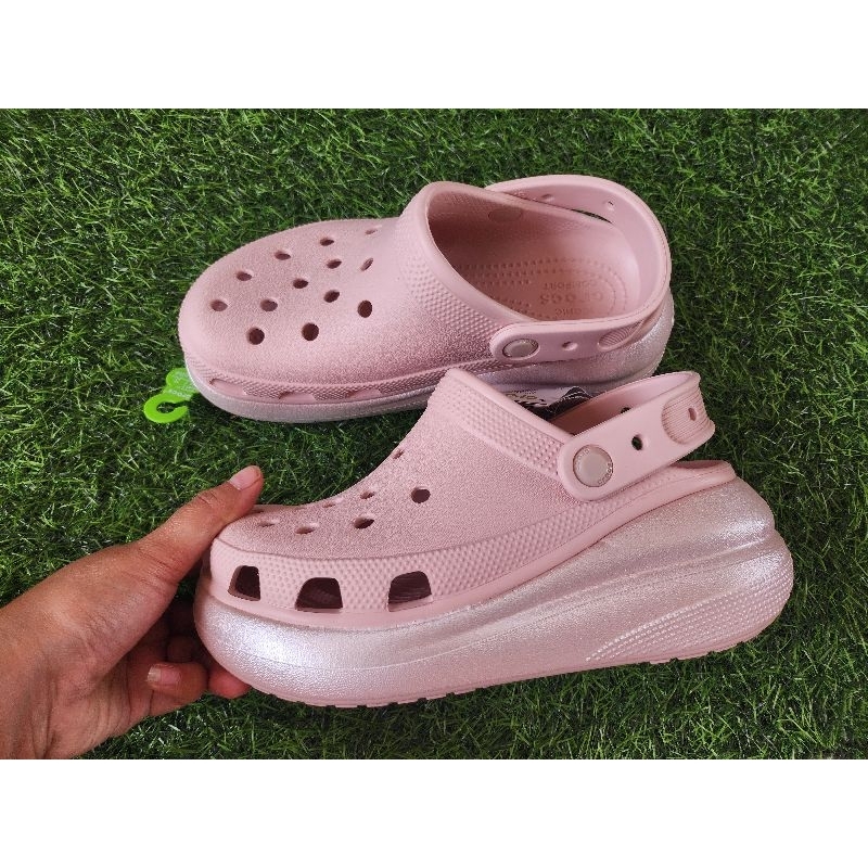CROCS CRUSH CLOG SHIMMER ORI- FREE JIBBITZ&TAS CROCS