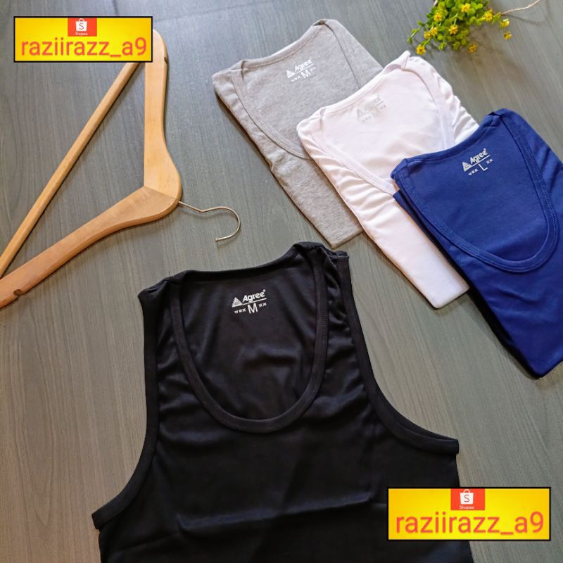 AGREE 100% ORIGINAL, SINGLET / KAOS DALAM PRIA TERBAIK