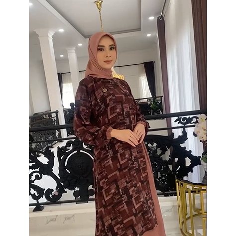 Gamis Matt Crinkle Motif Malaysia by Ades Collection