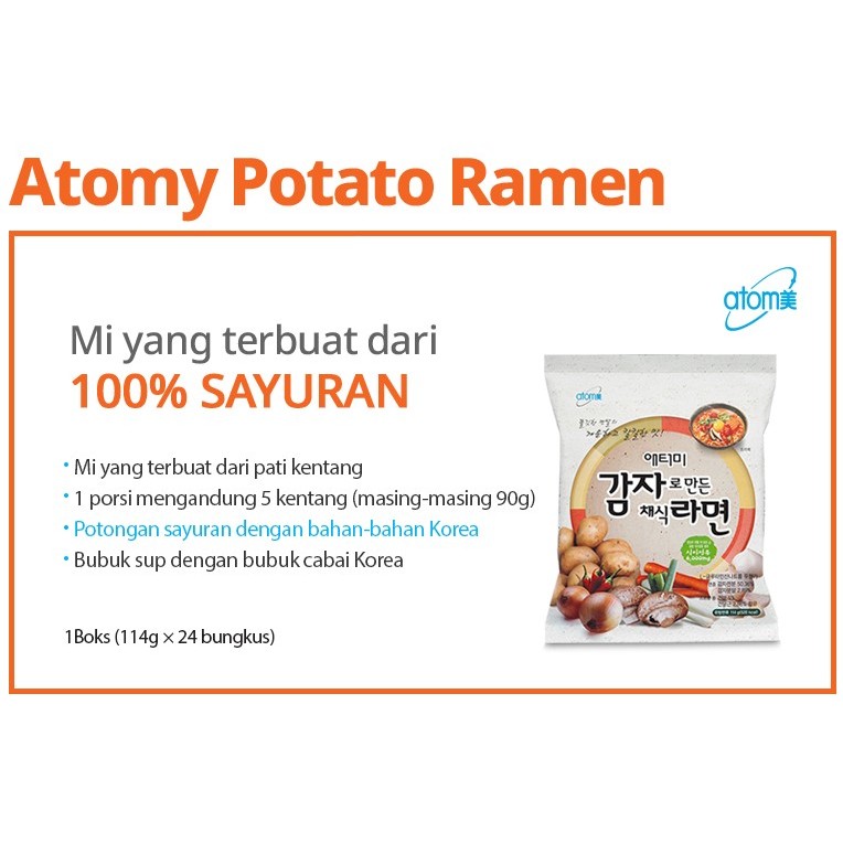 

Atomy Potato Ramen Original ~ Mie Ramen Korea ~ Mie Instant Korea Dibuat dari Kentang dengan Sayuran