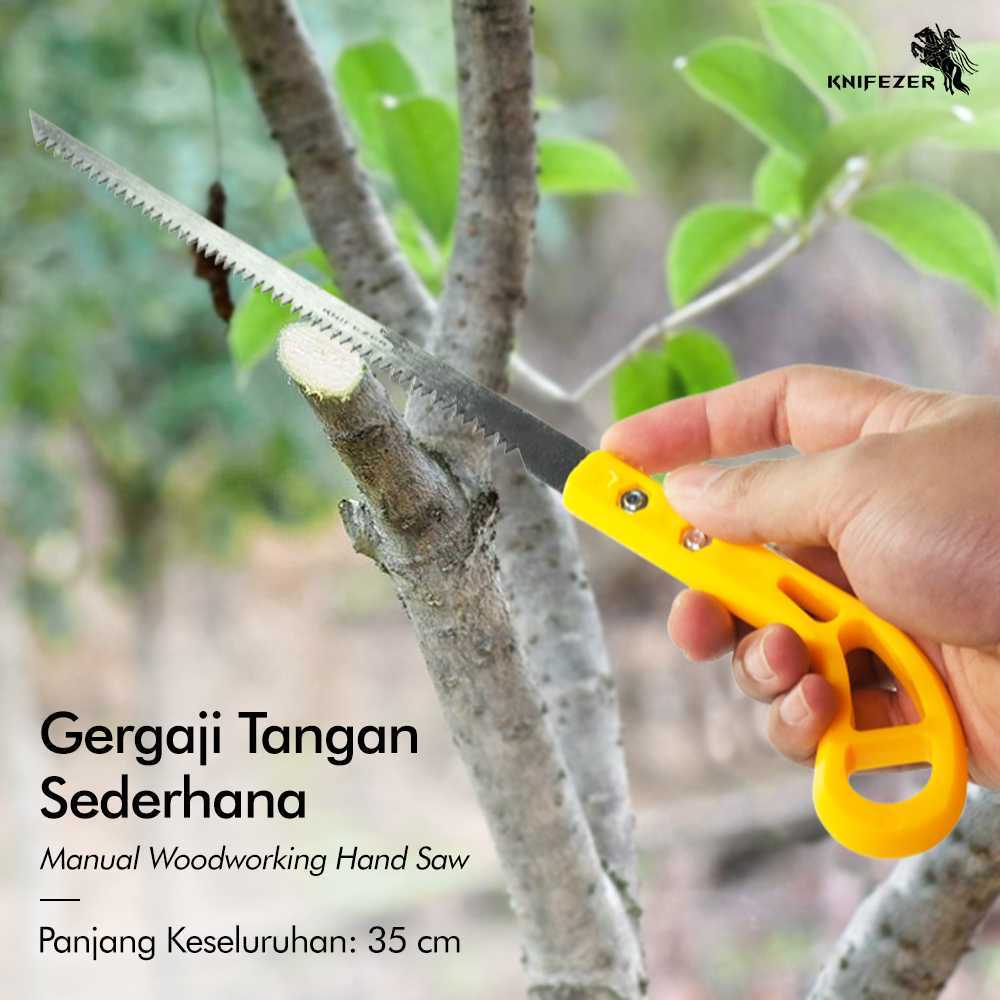Gergaji Kayu Pohon Kuat Tajam Gergaji Jepang Lancip Runcing/Gergaji Gagang Kayu KNIFEZER ORIGINAL