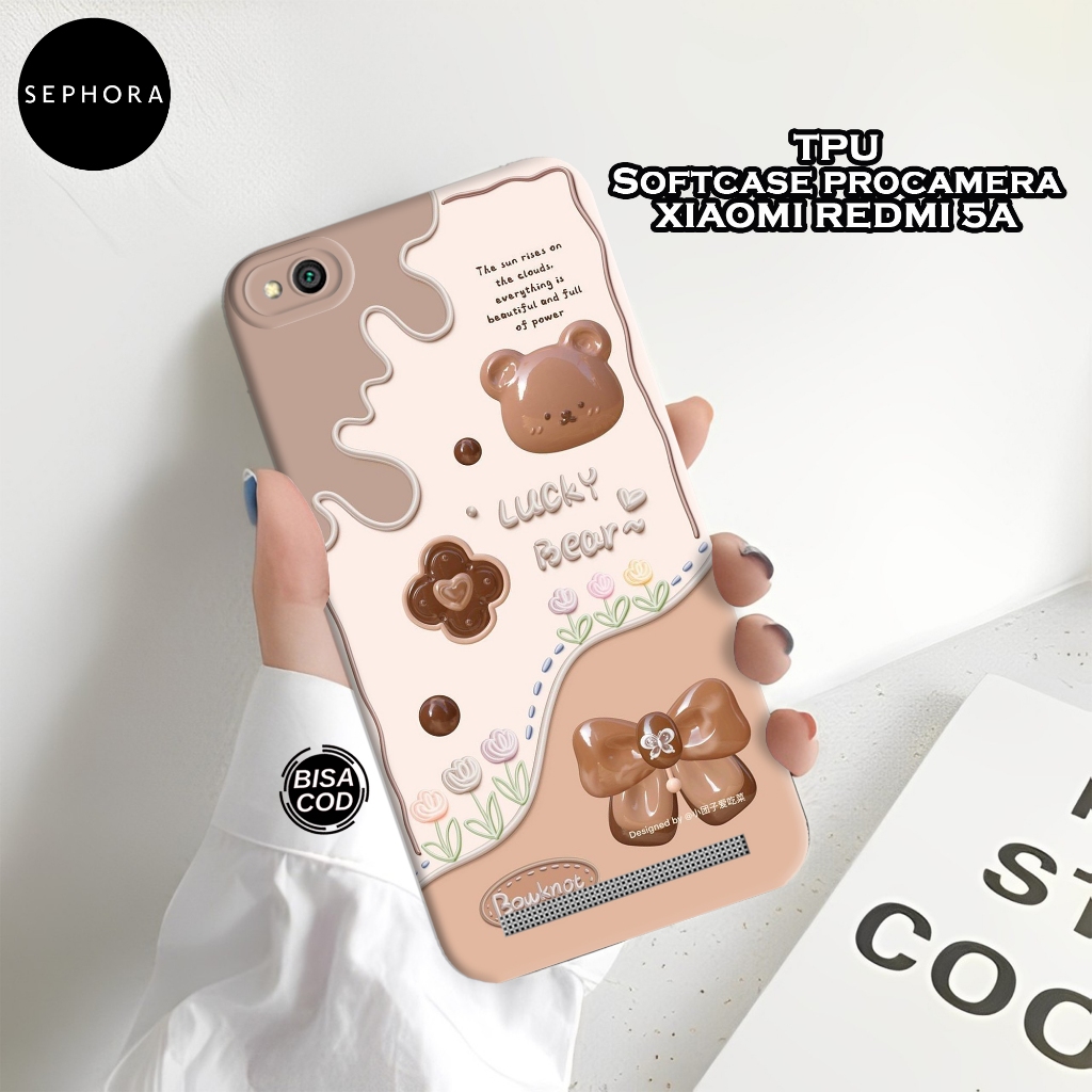 Case Xiaomi Redmi 5A Terbaru - Fashion Case Cute Bear - Softcase Xiaomi Redmi 5A  - Case Pro Camera 