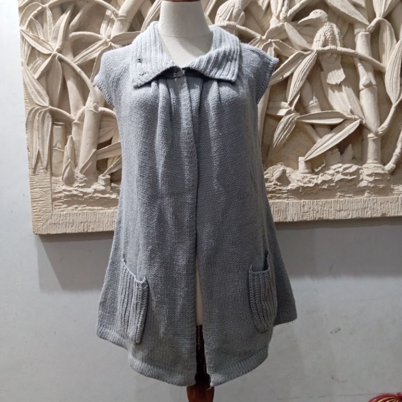 Cardigan / Cardigan Rajut / Cardigan Rajut Wanita Abu Abu Prelove
