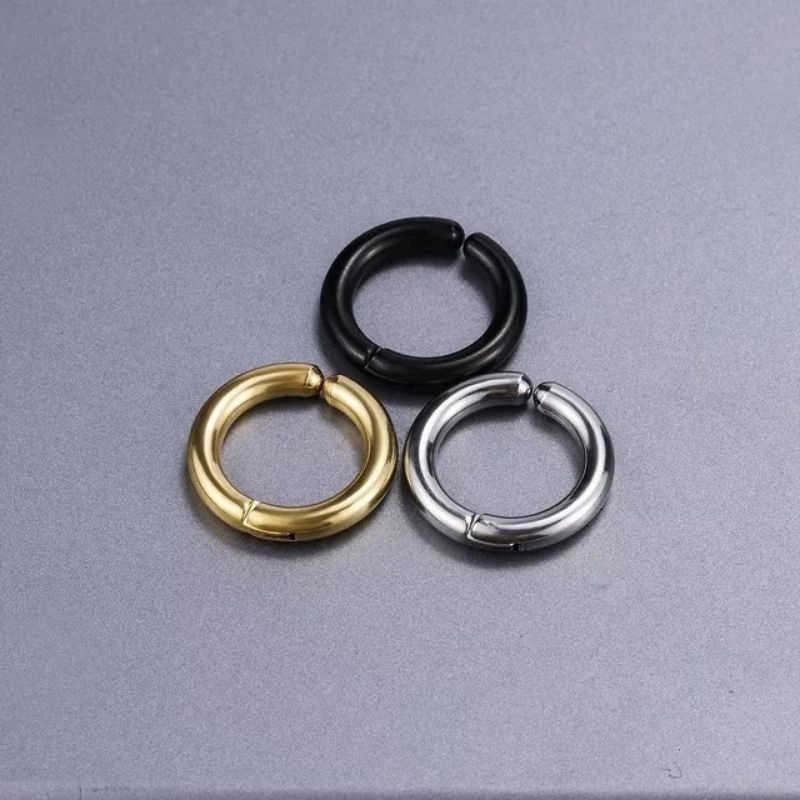 Value Pack Anting Jepit / Fake Piercing Model Hoop/Anting Tanpa Tindik ( A. Jepit Hoop)