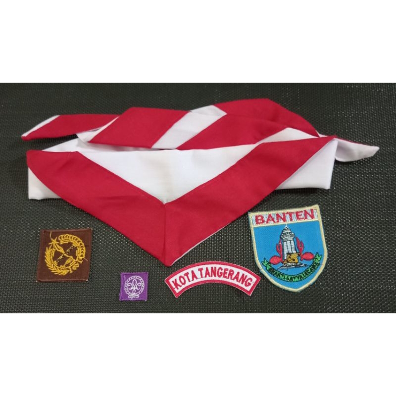 BARU Badge Pramuka Lengkap Kota Tangerang + Hasduk untuk Cowok