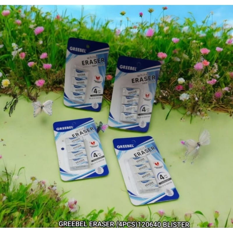 

ERASER GREEBEL 4pcs/set /pengahapus blister