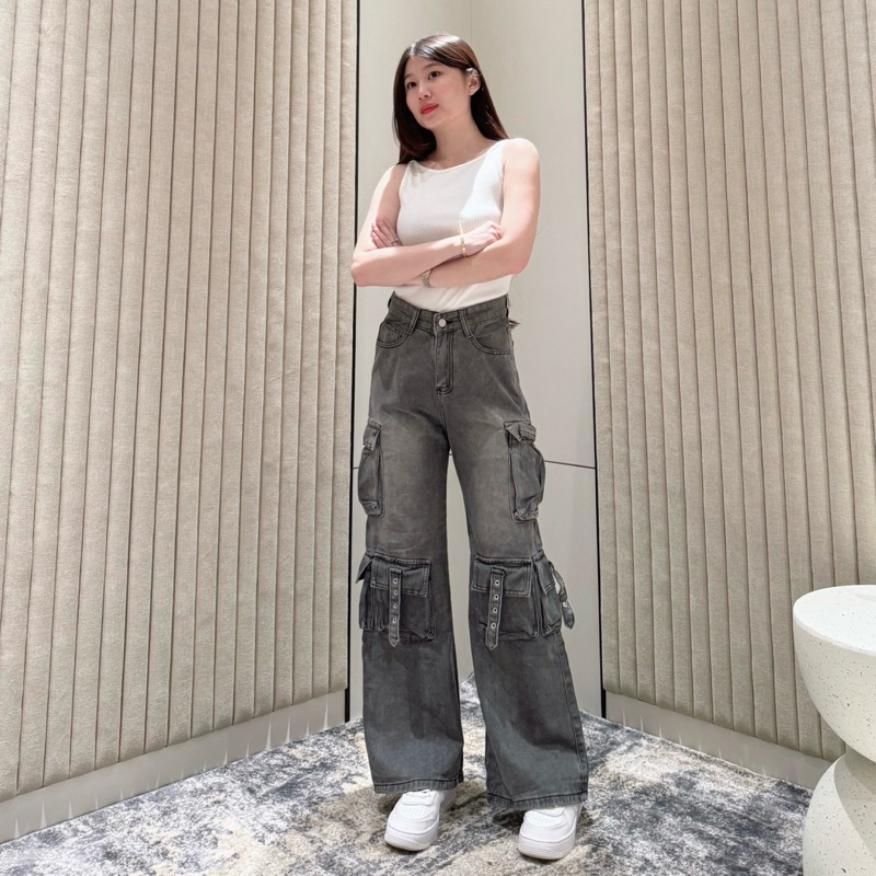 [LUXE.DLABEL] - 271 JEANS  | Celana Panjang Highwaist Wanita Jeans Wanita Polos Ripped Jeans Highwai