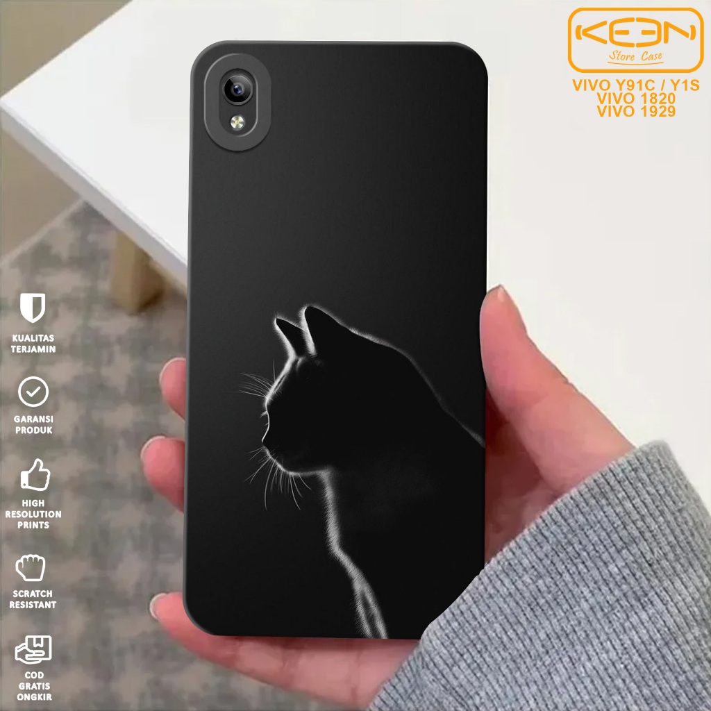 Case Hp Vivo Y91C/Vivo Y1S - Casing Hp Vivo Y91C/Vivo Y1S Motif Kucing - Case Procamera - Softcase H