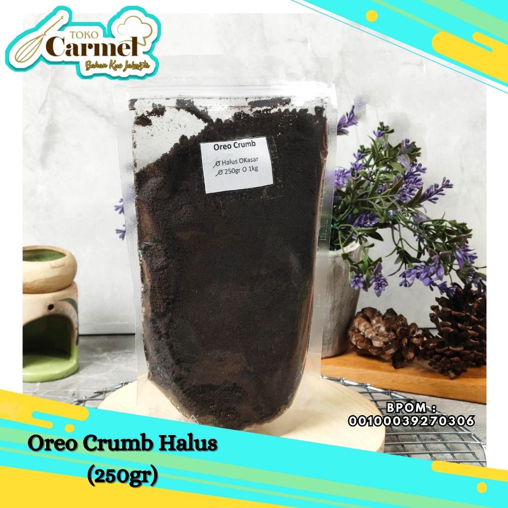 

Biskuit Crumb Halus 250gr - Remahan Biskuit Coklat Hitam Ground Crumb