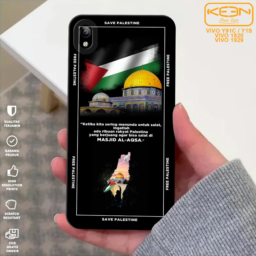Case Hp Vivo Y91C/Vivo Y1S - Casing Hp Vivo Y91C/Vivo Y1S Motif Palestine - Case Procamera - Softcas