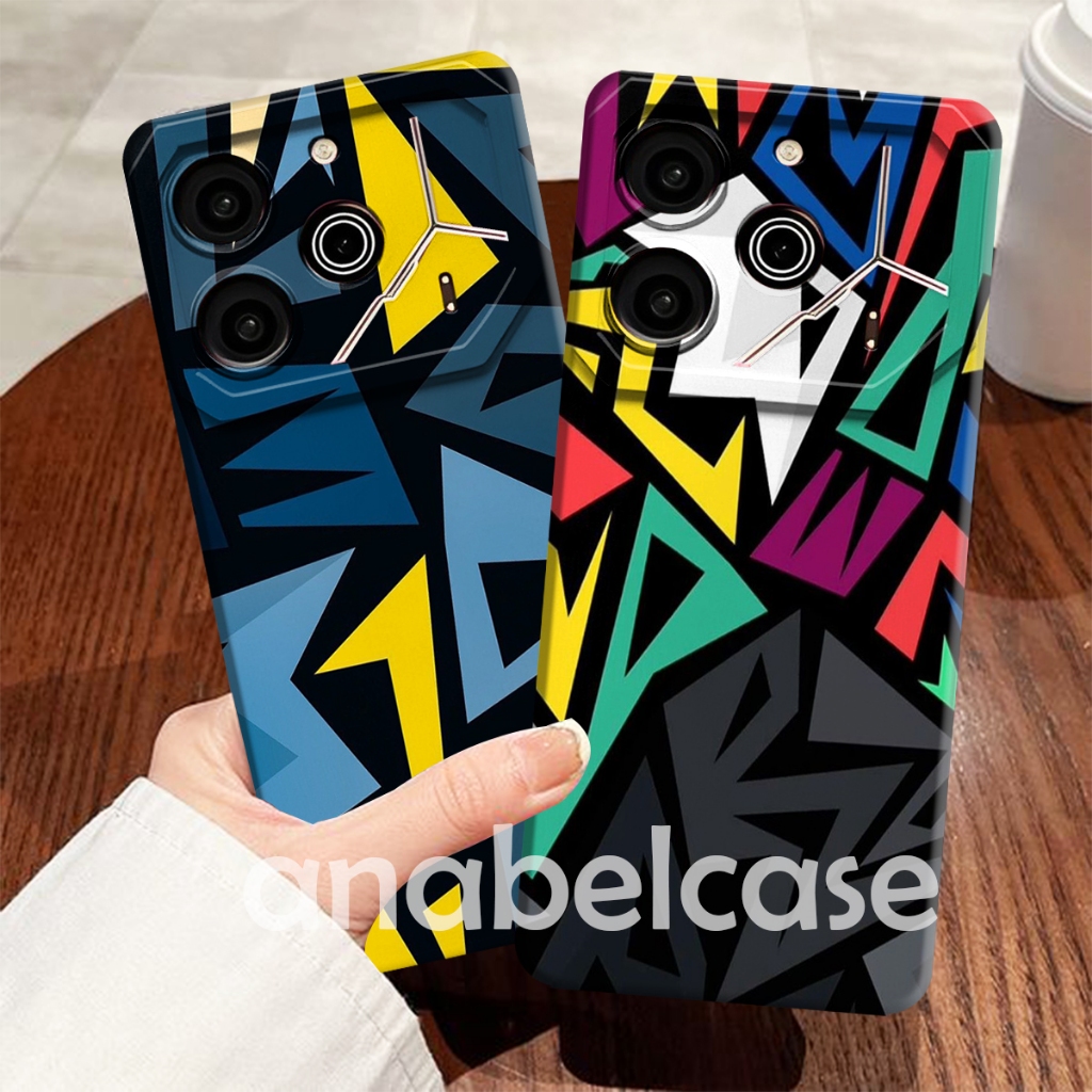 Softcase Tecno pova 6 / pova 6 pro / pova 5 / pova 5 pro  Motif Abtrak  -  Case astetik -  Case cowo
