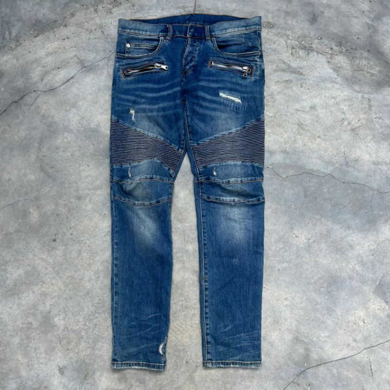 balmain bikers jeans