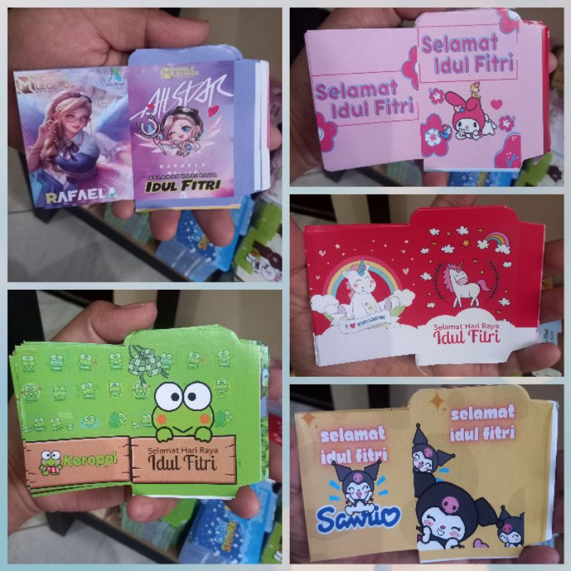 

Amplop lebaran uk Mini 1000lembar motif kartun lucu