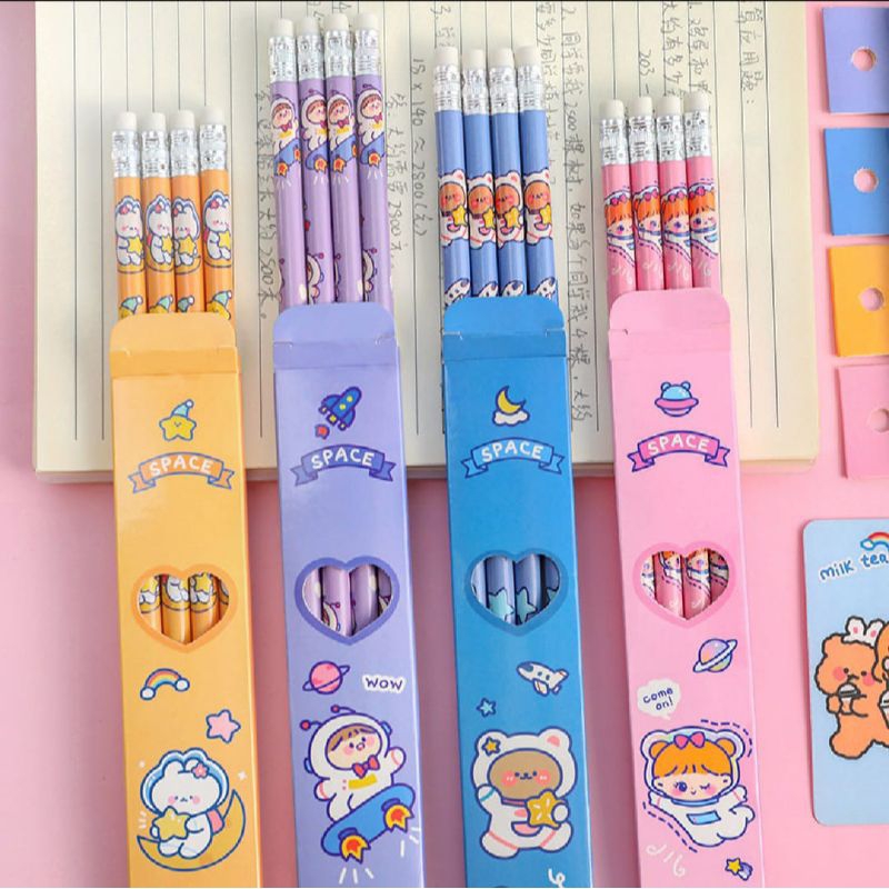 

Pensil Set isi 4 Karakter/ Pensil Set Alat Tulis Sekolah / Pensil Set Pack Cute.